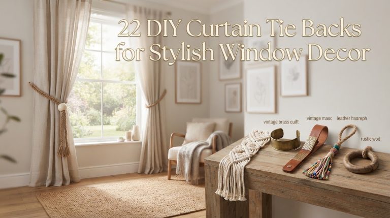 22 DIY Curtain Tie Backs for Stylish Window Decor