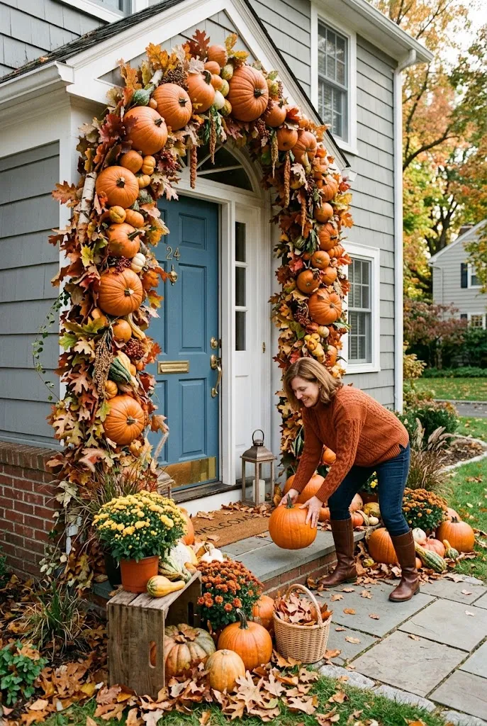 Classic Orange Pumpkin Archway