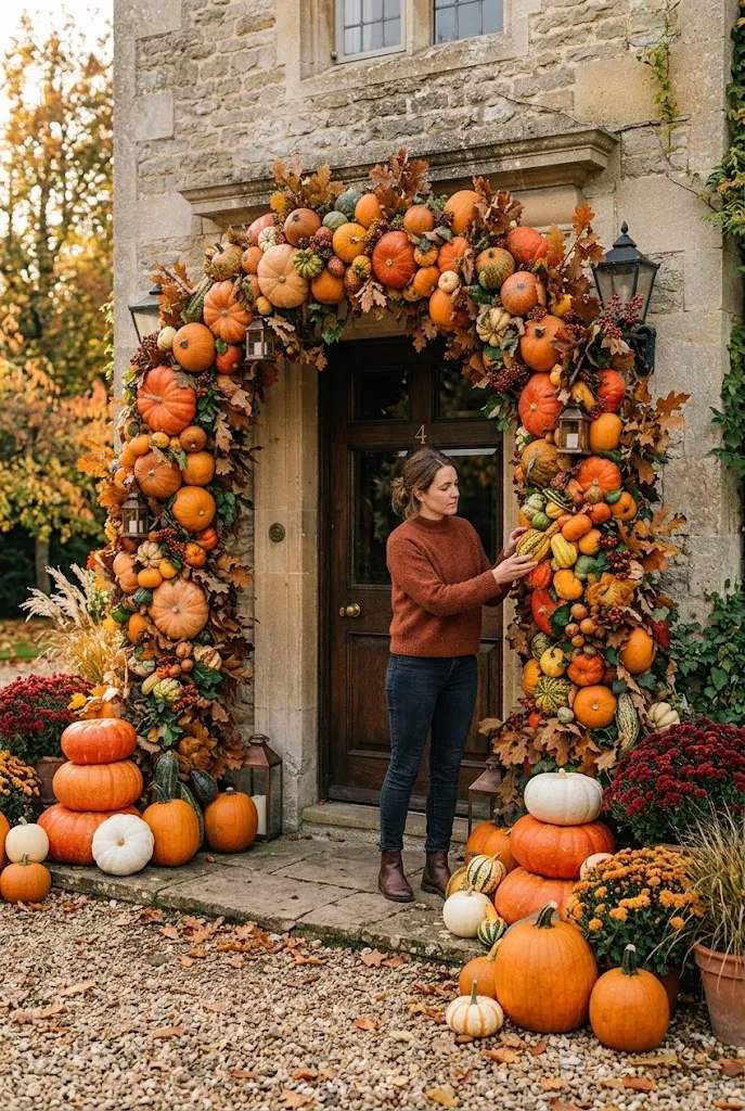 Oversized Pumpkin Arch for a Grand Entrance