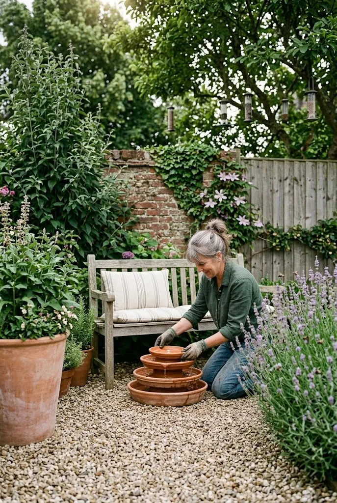 Create a Stacked Terra-Cotta Saucer Fountain