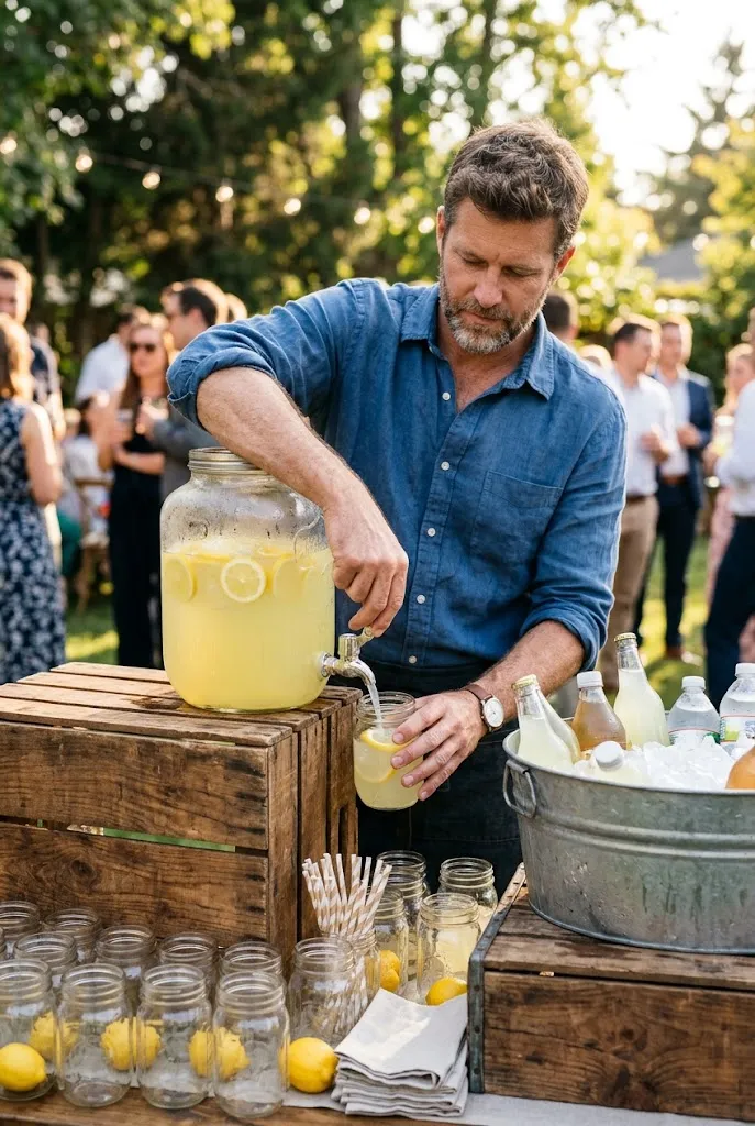 Wooden Crate Drink Station