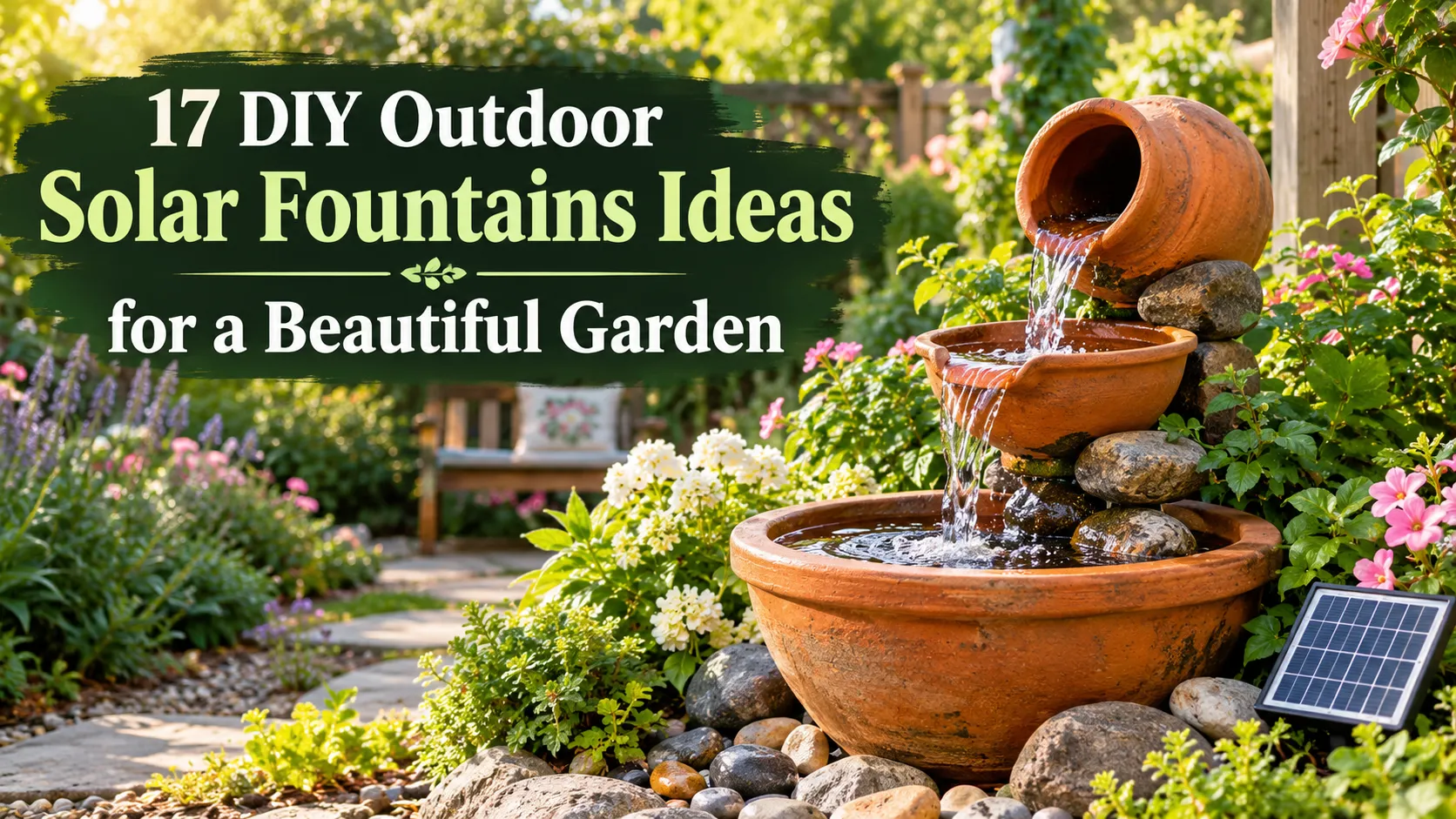 17 DIY Outdoor Solar Fountains Ideas for a Beautiful Garden
