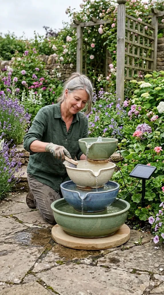 Build a Tiered Solar Fountain With Ceramic Bowls