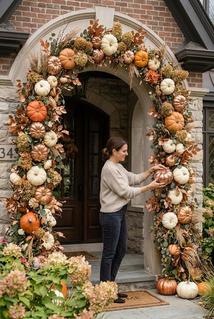 Luxury Pumpkin Arch With Metallic Accents