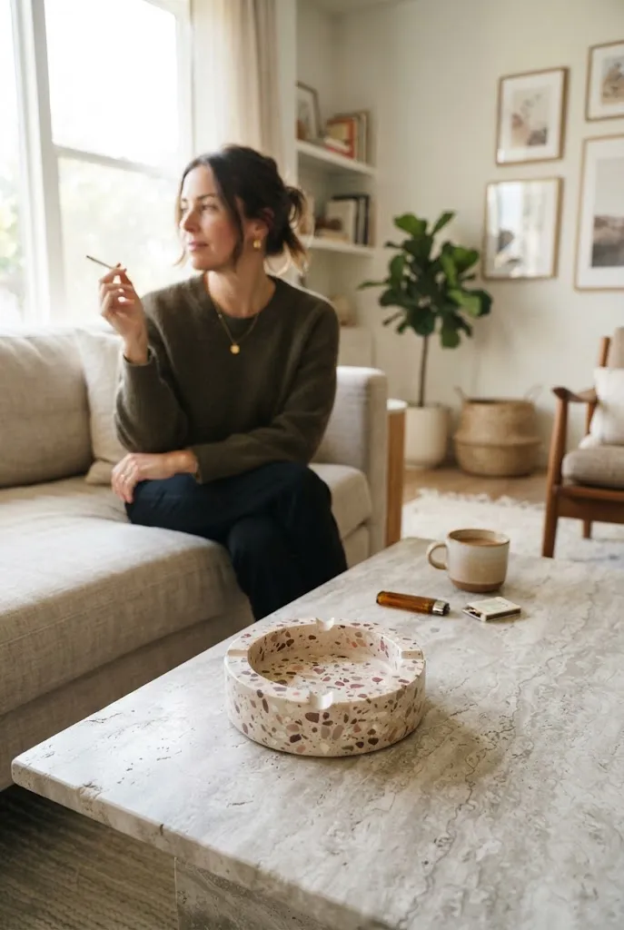 Terrazzo-Style Clay Ash Tray