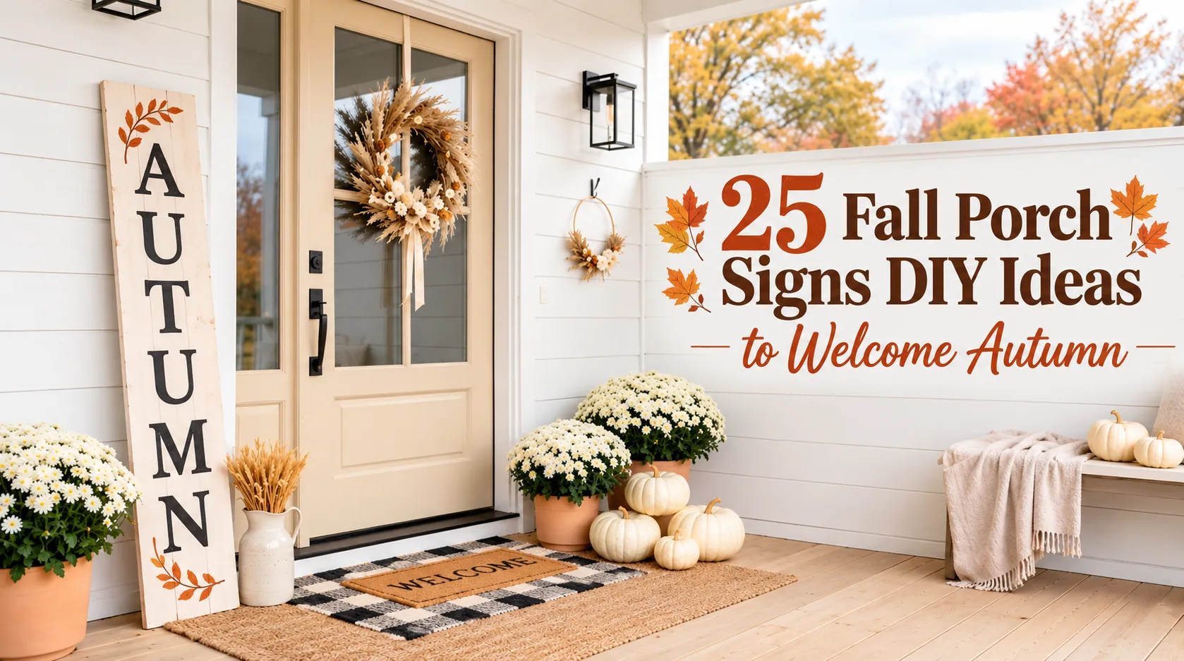 25 Fall Porch Signs DIY Ideas to Welcome Autumn