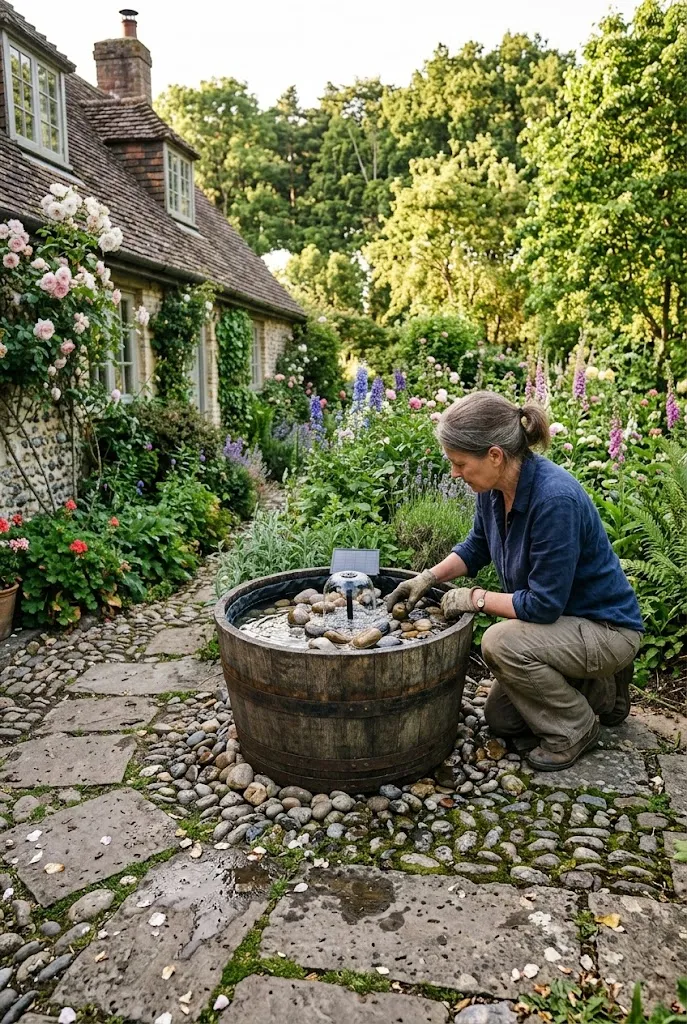 Make a Rustic Wooden Barrel Fountain