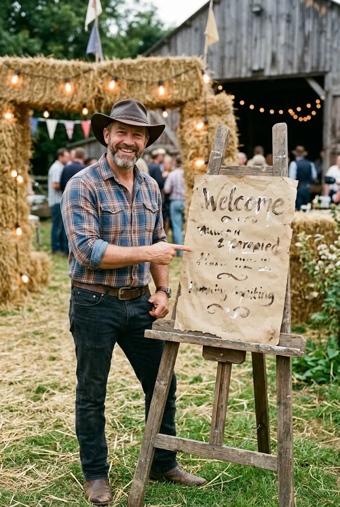 A "Wanted" Poster Welcome Sign for the Guest of Honor