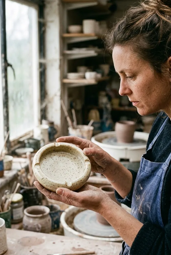 4. Speckled Creative Clay Ash Tray DIY Ideas